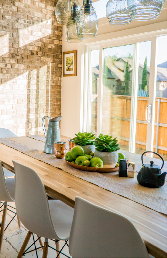 Mid-Century Modern Staged Dining Room